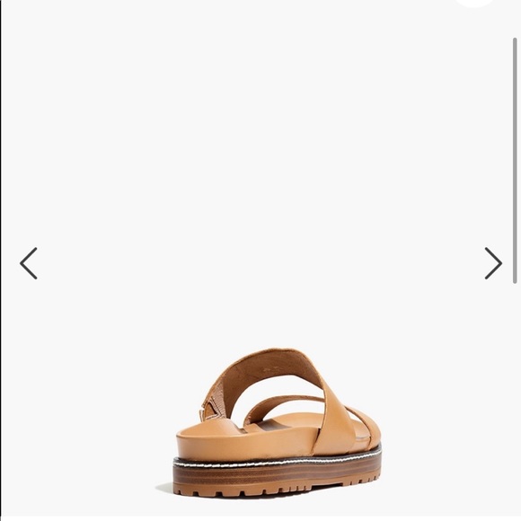 Madewell The Charley Double-Strap Slide Sandal in Desert Camel - Picture 3 of 10